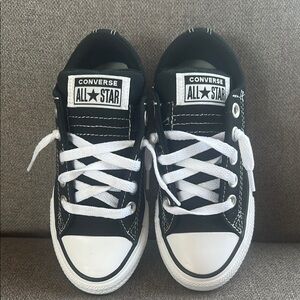 Converse Black and White All Star Sneakers with Canvas Upper